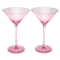 Delicate Blush Pink Martini Glass Set (Set of 2)