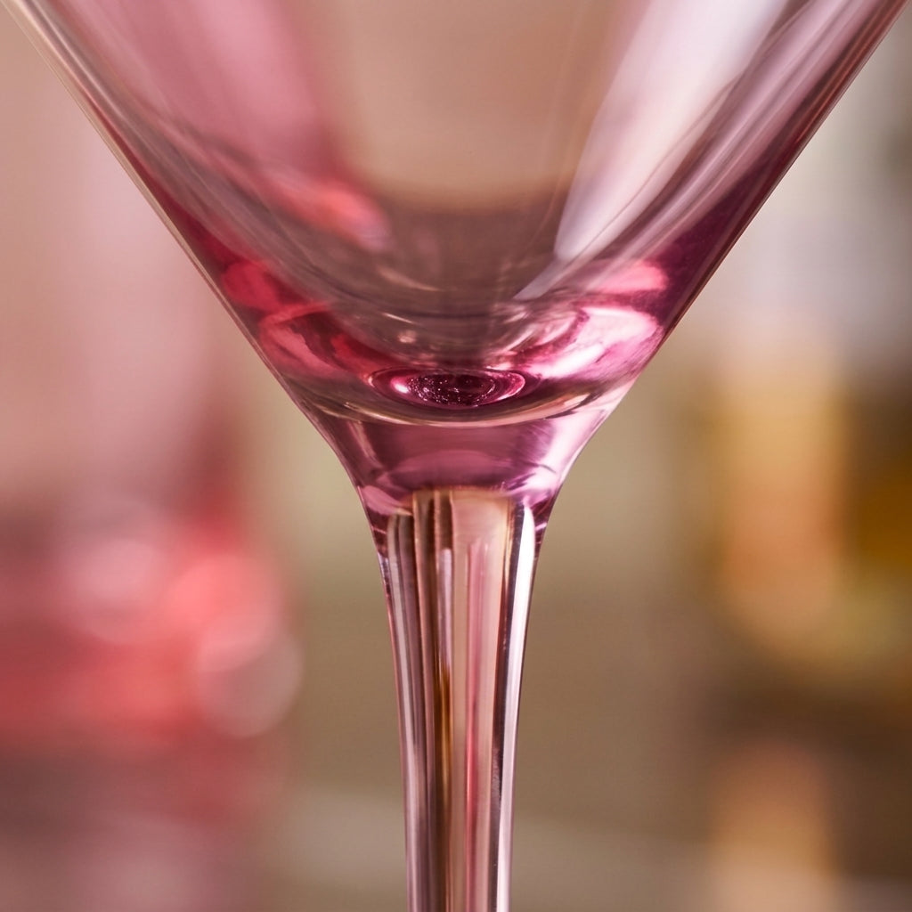 Delicate Blush Pink Martini Glass Set (Set of 2)