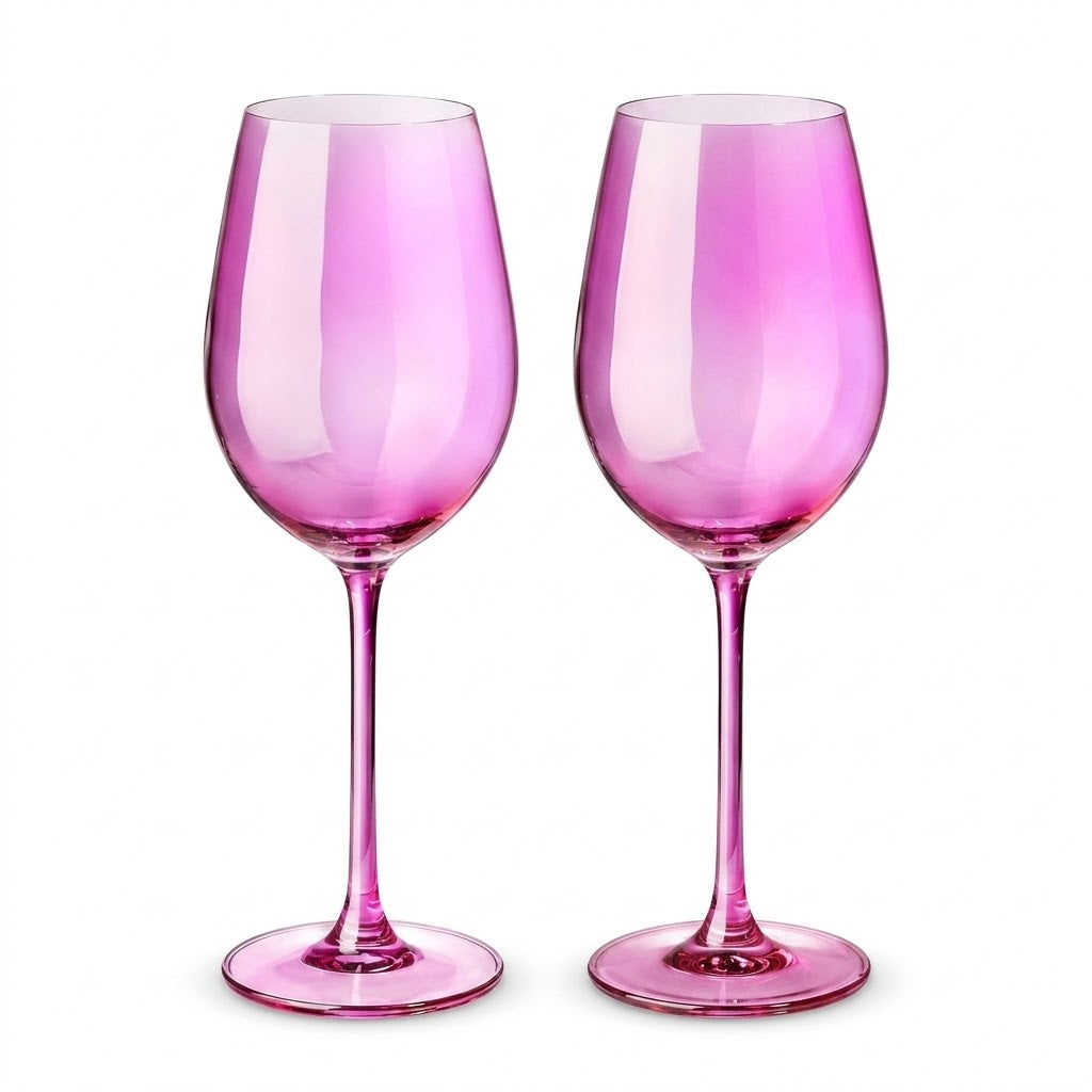 Vibrant Fuchsia Wine Glass Set (Set of 2)