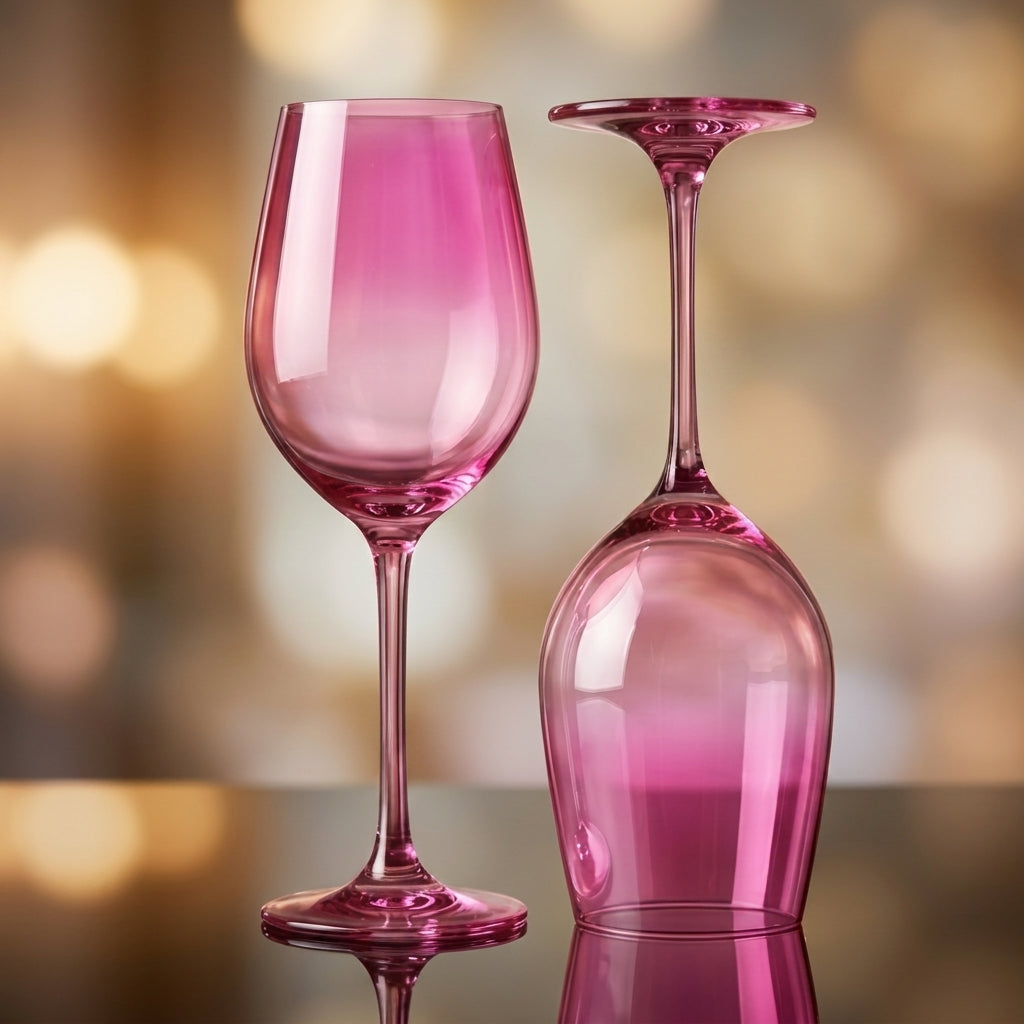 Vibrant Fuchsia Wine Glass Set (Set of 2)